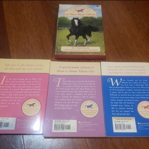 3/$15 Charming ponies 3 book set - summer reading a perfect pony, a pony promise - Picture 2 of 8
